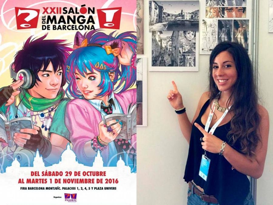 El cartel de la XXII edición del Salón del Manga y su autora, Belén Ortega