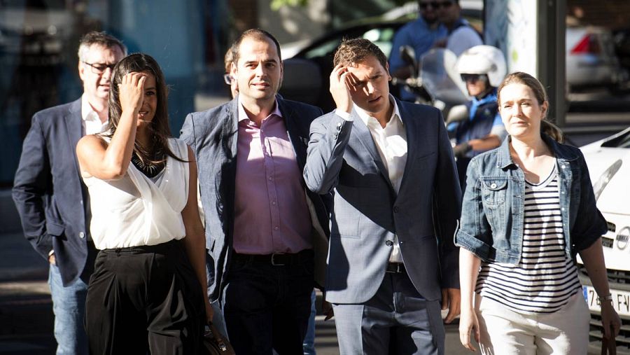 Rivera, a la entrada al Comité Ejecutivo de Ciudadanos.