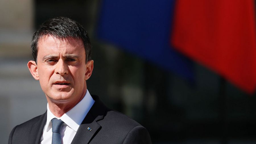 El primer ministro francés, Manuel Valls, tras el consejo de seguridad y defensa