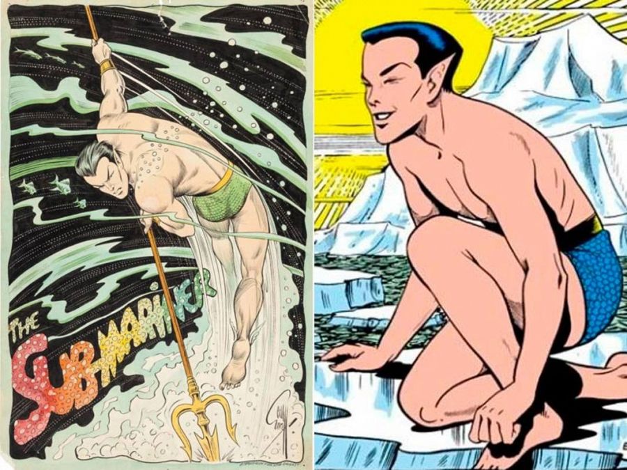 Dos versiones de Namor de su creador, Bill Everett