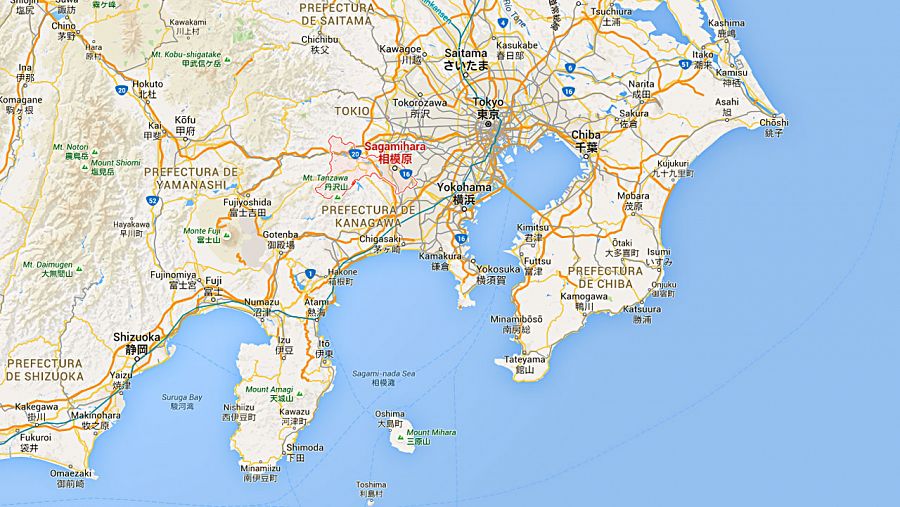 Ubicación de la localidad de Sagamihara, cerca de Tokio, donde se ha producido el ataque