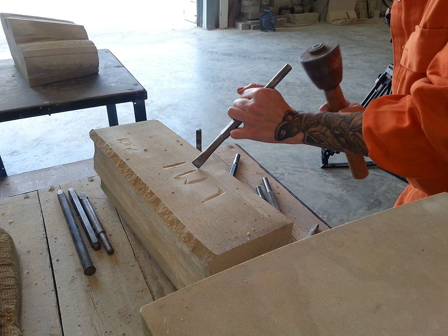 En la Lonja de Valencia, con Pere Compte