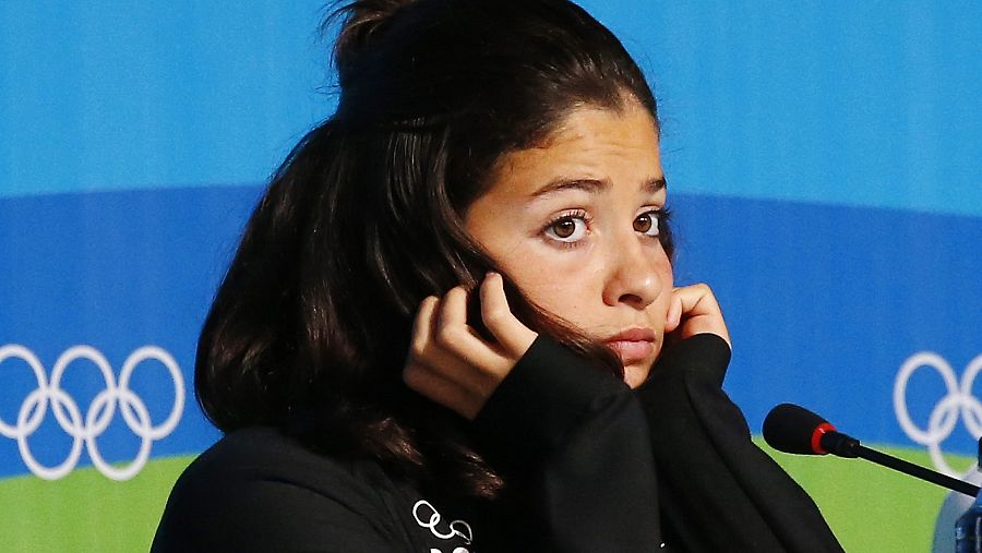 La nadadora siria del equipo de refugiados, Yusra Mardini.