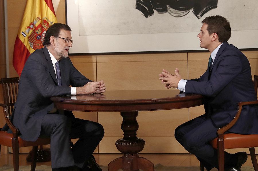 Entrevista Rajoy y Rivera