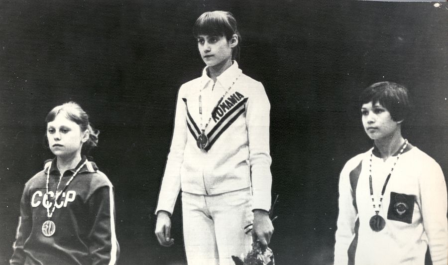 Nadia Comaneci en los Juegos Olímpicos de Montreal de 1976