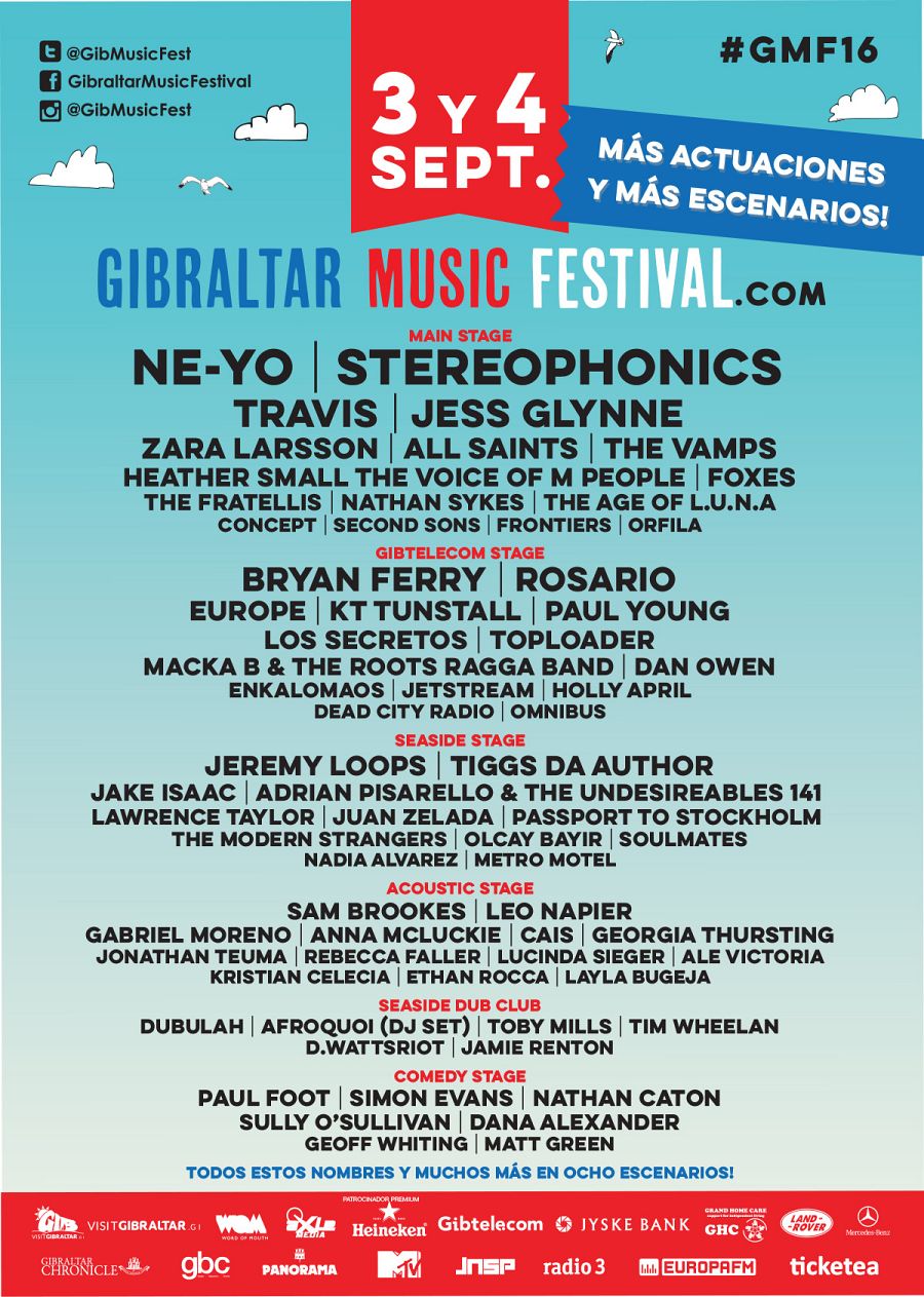 Cartel de la próxima edición del Gibraltar Music Festival 2016