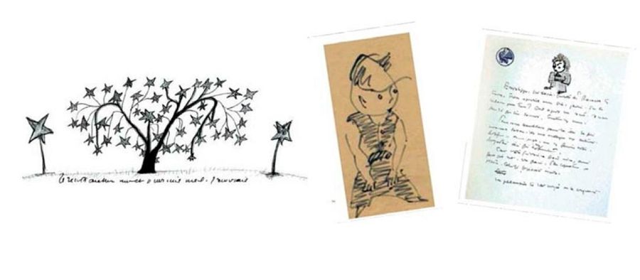 Bocetos y manuscritos de Saint-Exupéry de los que saldría 'El Principito'
