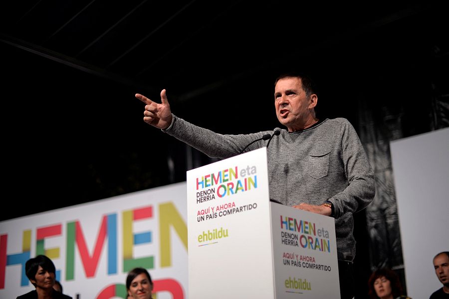 Arnaldo Otegi ha cerrado el mitin de EH Bildu en Bilbao