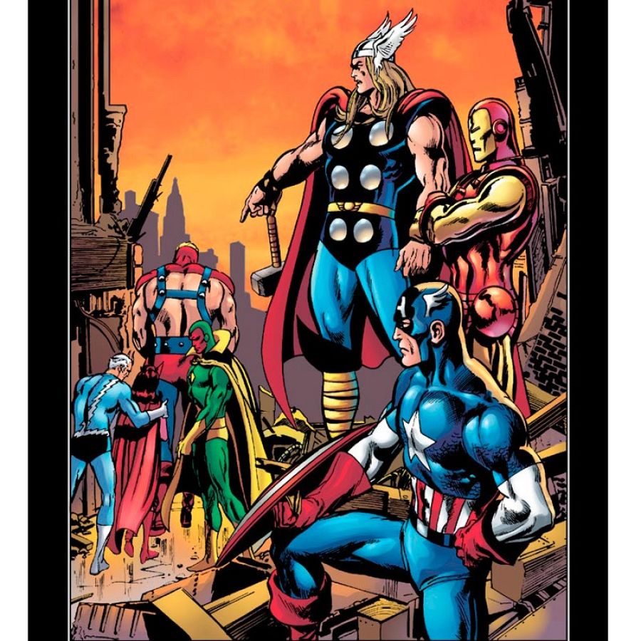 Dibujo de Neal Adams para la guerra Kree-Skrull