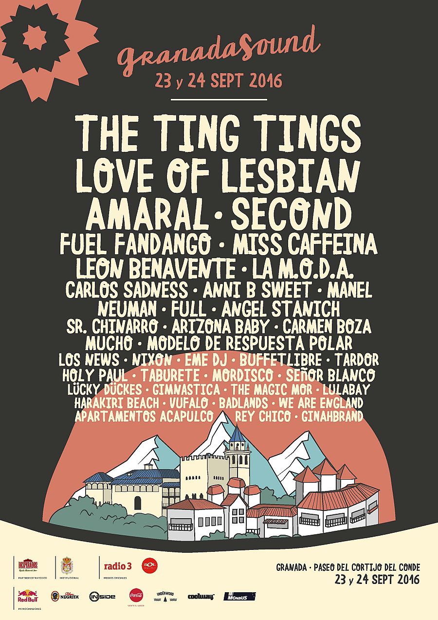 Así queda el cartel completo del Granada Sound 2016