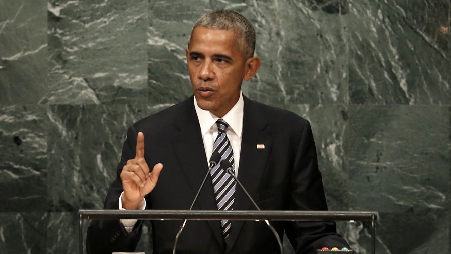 El presidente de los Estados Unidos, Barack Obama, habla en la Asamblea General de la ONU