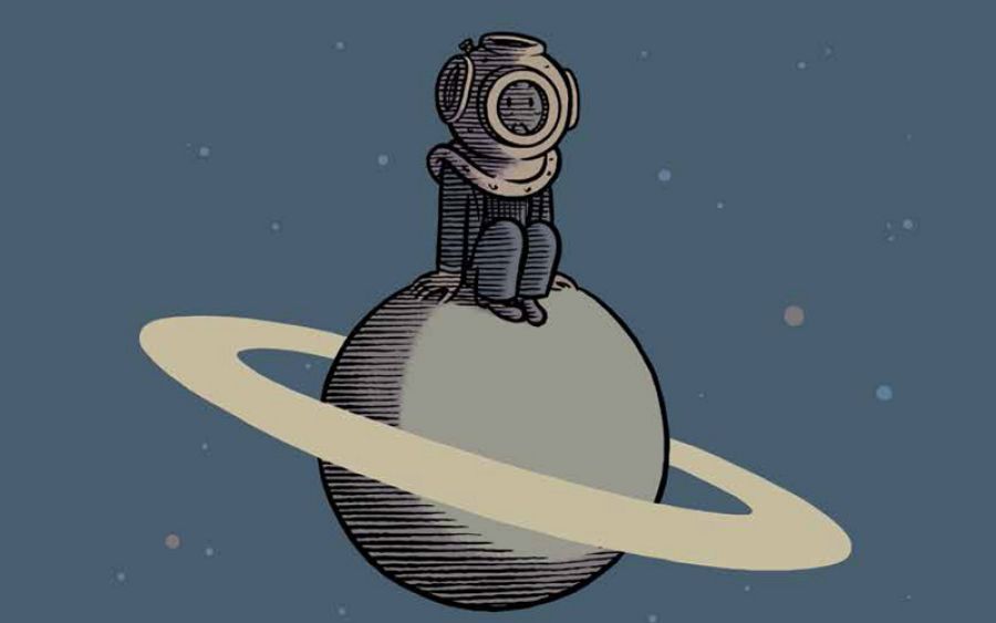 Fragmento de 'Lejos de todo'. Viñeta para Babelia (El País), 2011