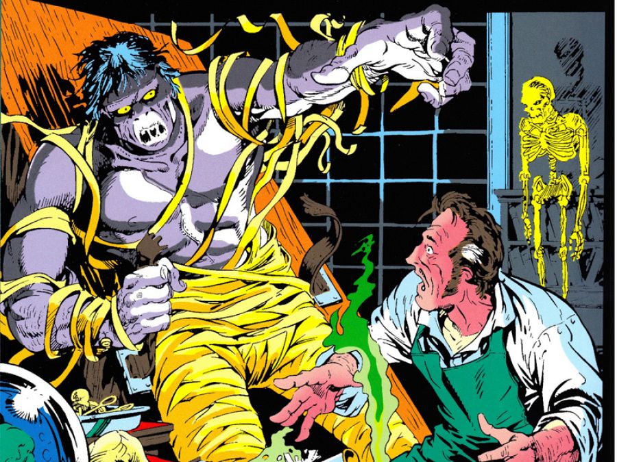 Fragmento de una portada de Mike Ploog para 'Frankenstein'