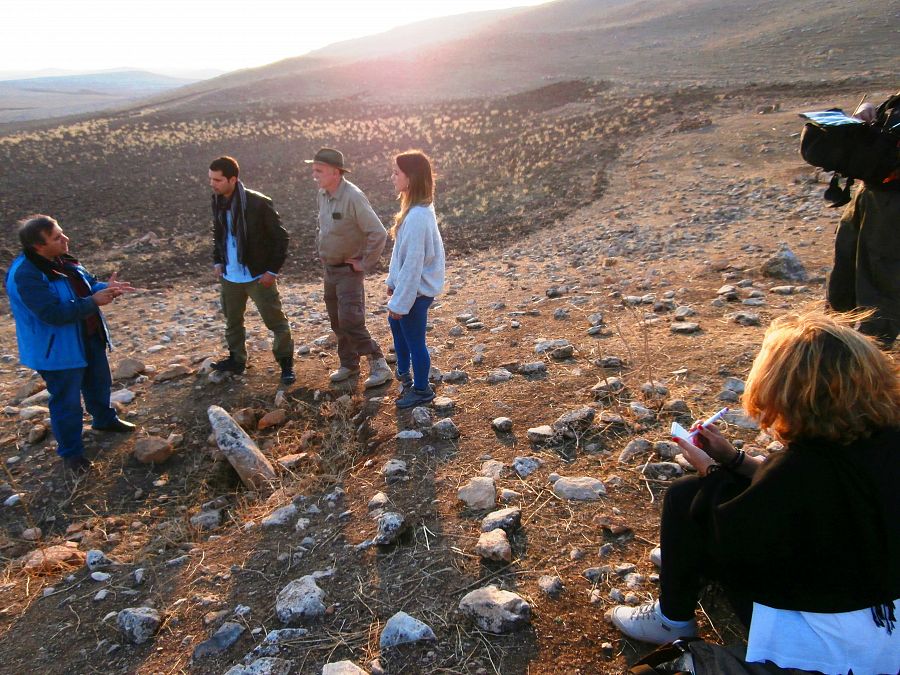 Durante la grabación del documental 'En busca del futuro perdido'