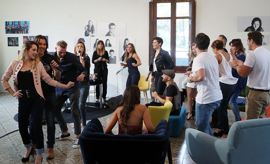 Mireia, Javián, Alex Casademunt y Geno, en el reencuentro de OT