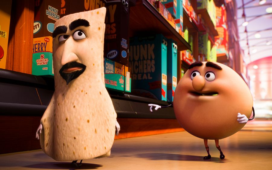 El bagel Sammy (Edward Norton) y el pan armenio Lavash (David Krumholtz)