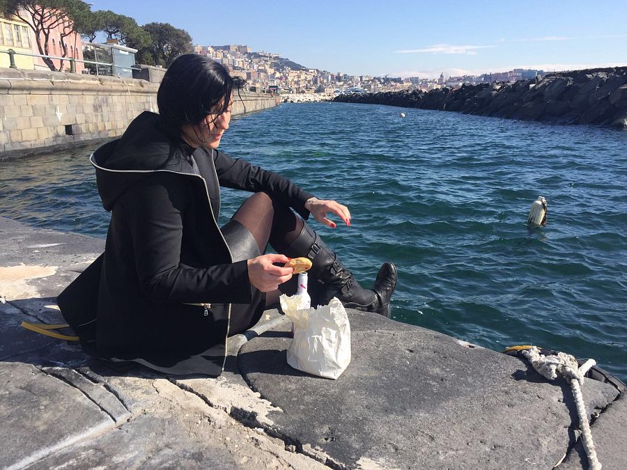 Clara Peñalver en Nápoles