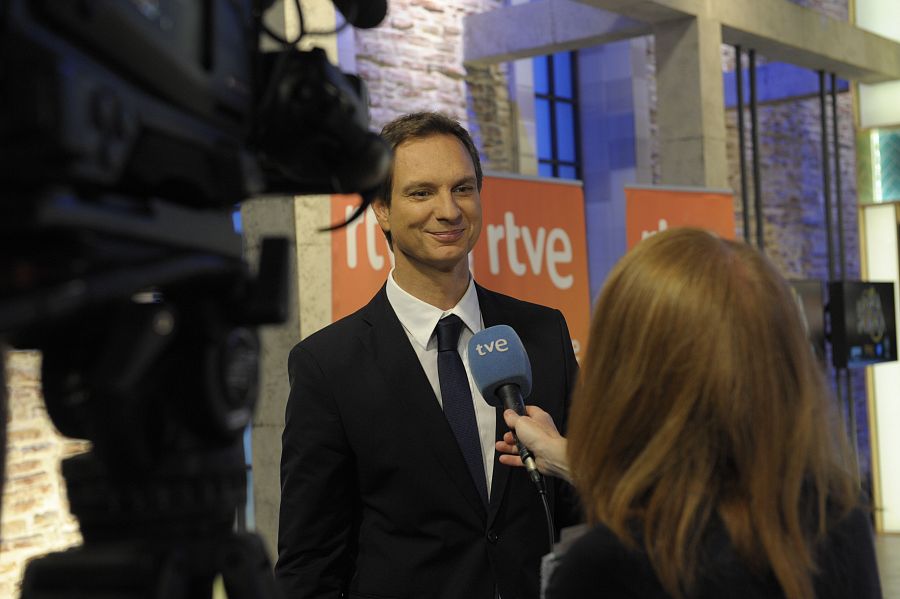 Javier Cárdenas, el presentador de 'Hora Punta', en una entrevista para el Telediario