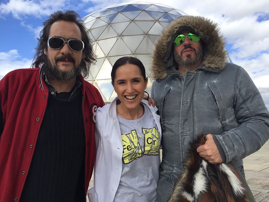 Un momento del rodaje en el MUNCYT de Alcobendas