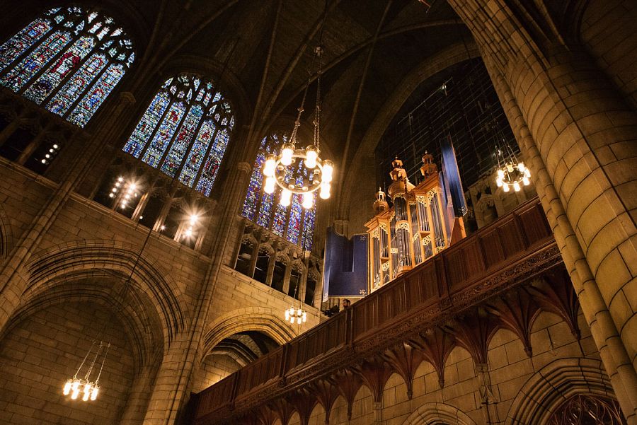 Bóvedas de la iglesia de San Juan Divino, en Nueva York, obra de Guastavino