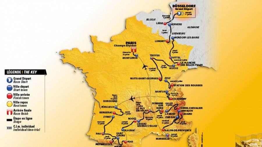 Recorrido del Tour de Francia 2017