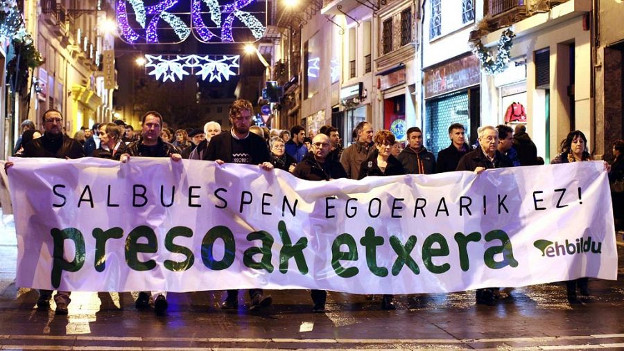 Imagen de archivo de una protesta en Pamplona a favor del acercamiento de los presos etarras