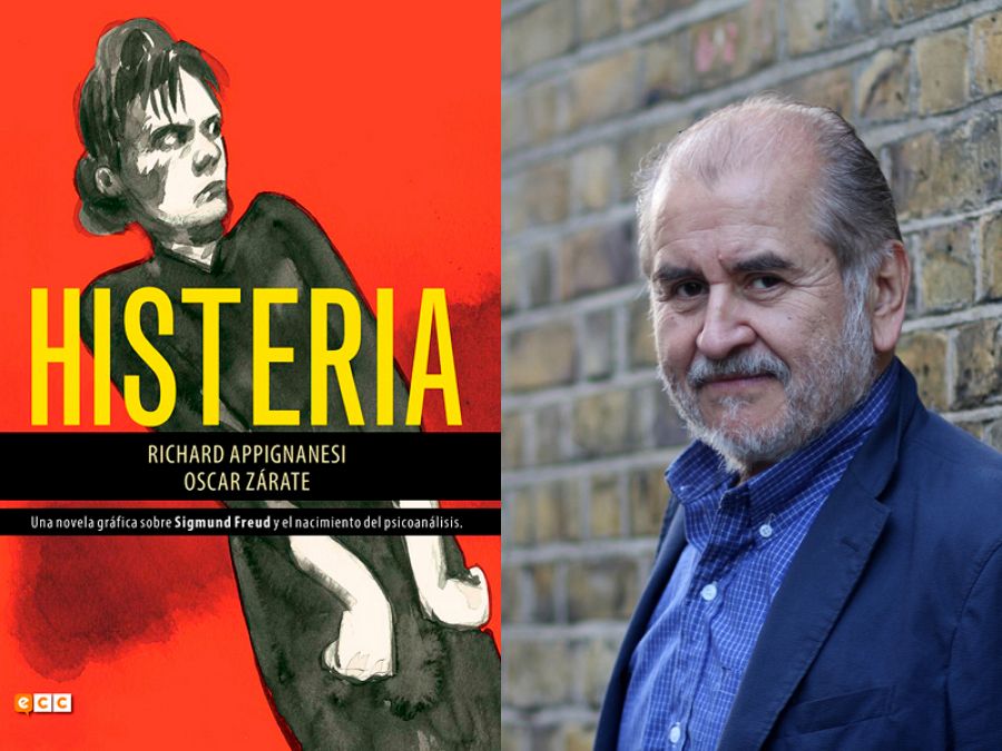 Portada de 'Histeria' y retrato de Oscar Zárate por Ana Portnoy