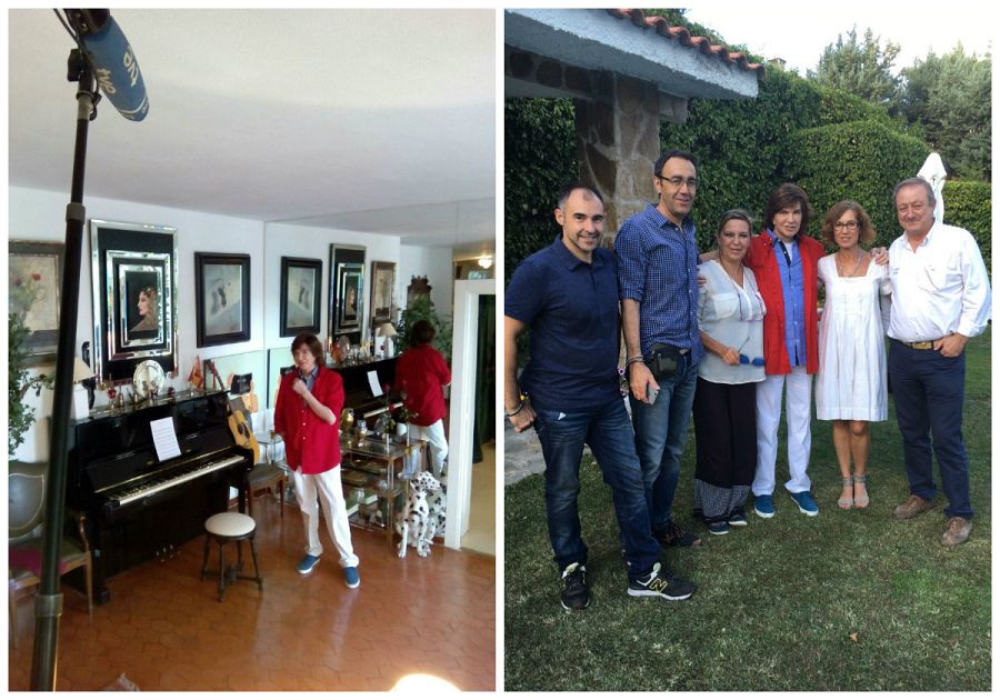 Camilo Sesto con el equipo de Informe Semanal