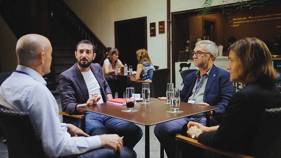 Pere Estupinyà, en una reunión de los veinte centros de mayor excelencia investigadora de España