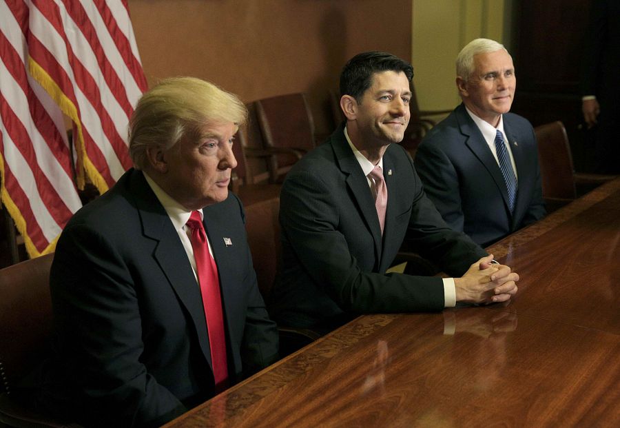 Reunión entre Donald Trump y el presidente de la Cámara de Representantes, Paul Ryan