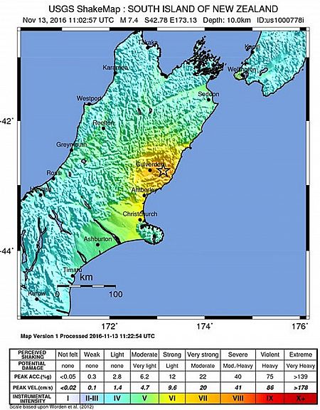 Terremoto de magnitud 7,4 en Nueva Zelanda