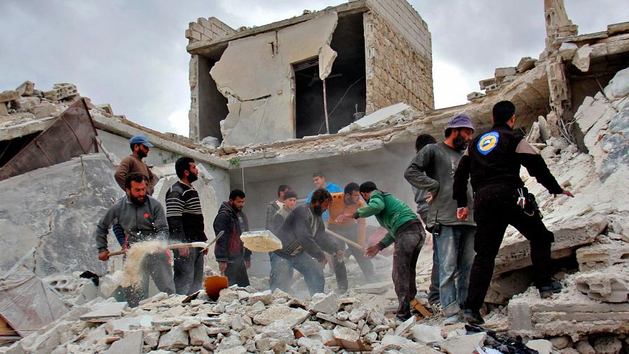 Imagen de un bombardeo este miércoles en la provincia de Idlib