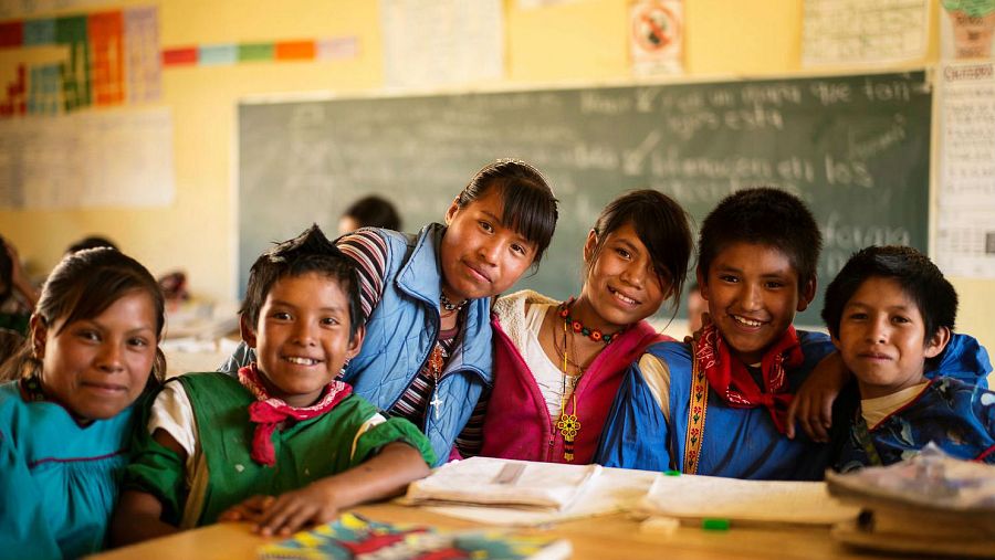 Niños que acuden a la escuela