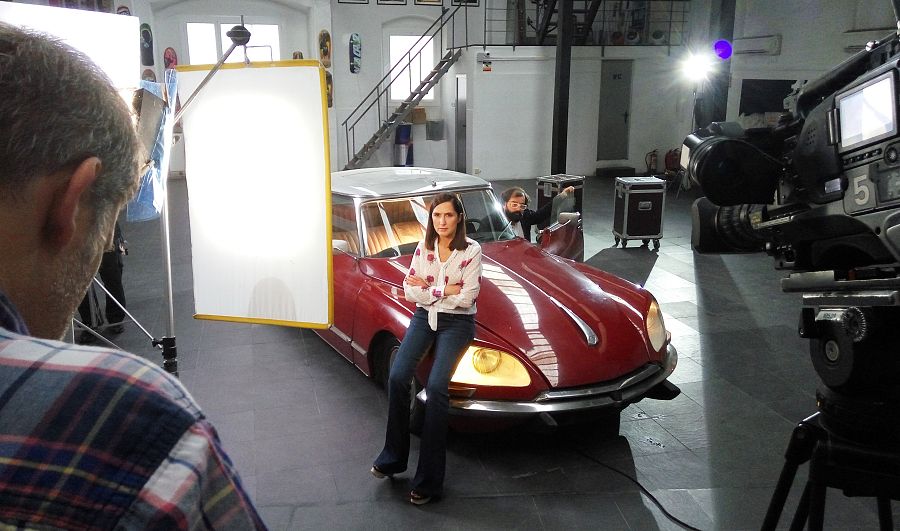 Un momento de rodaje en Nasty Garage