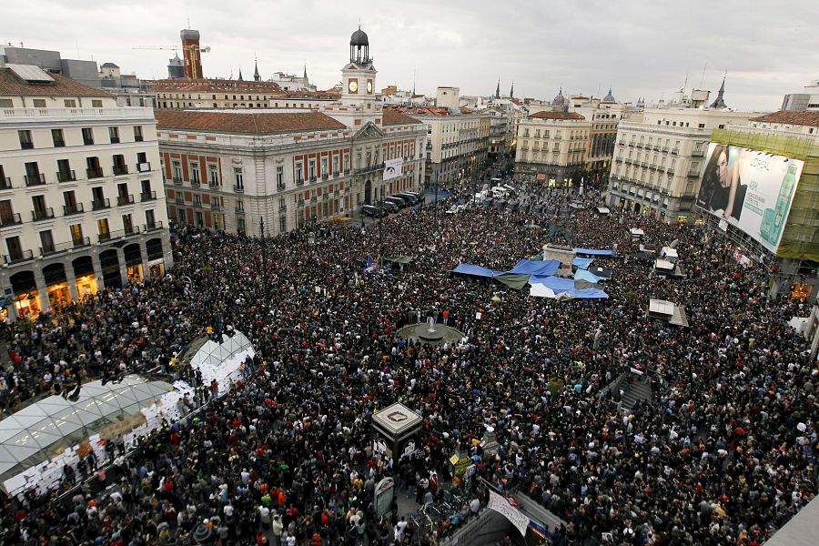La Puerta del Sol el 18 de mayo de 2011