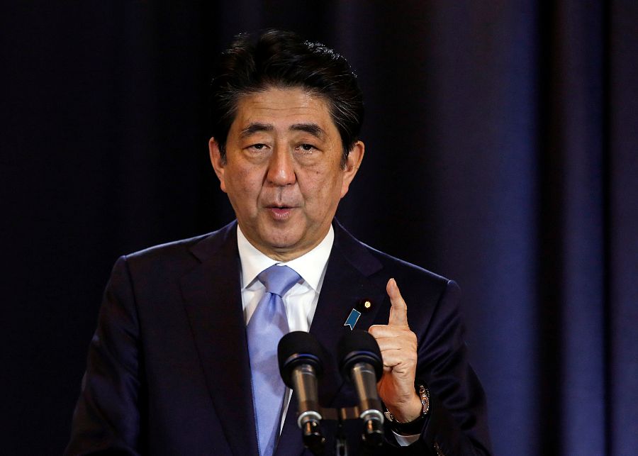 Shinzo Abe comparece tras el terremoto desde Buenos Aires