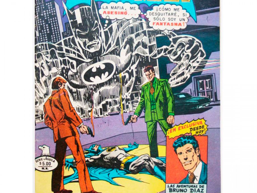 Fragmento de la portada de un tebeo de Batman de Novaro
