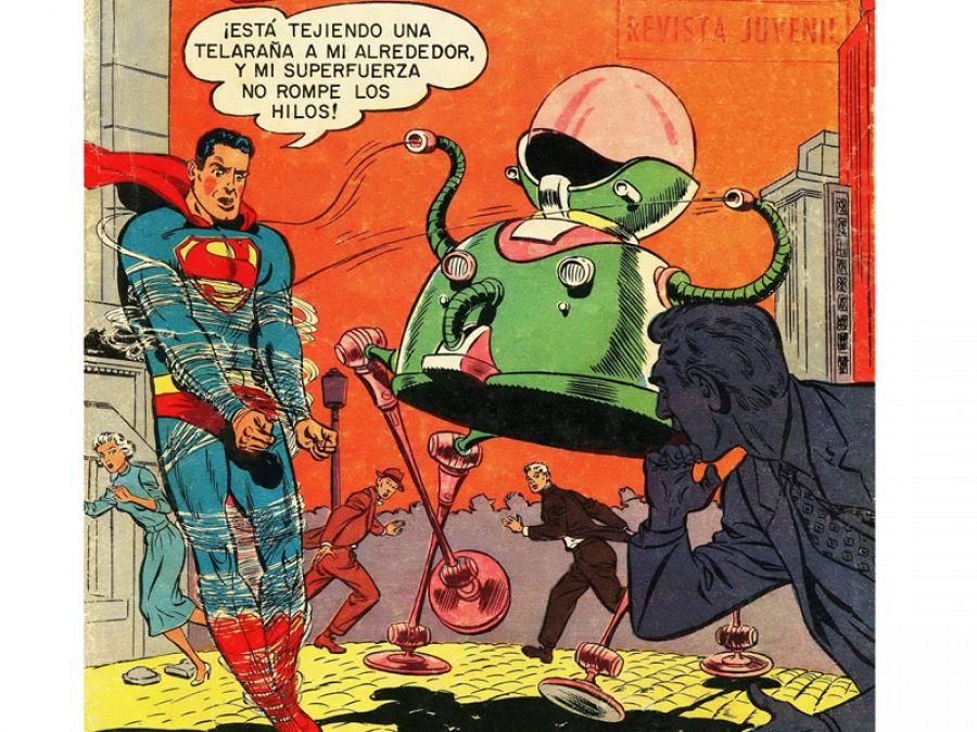 Fragmento de una portada de un tebeo de Superman de Novaro