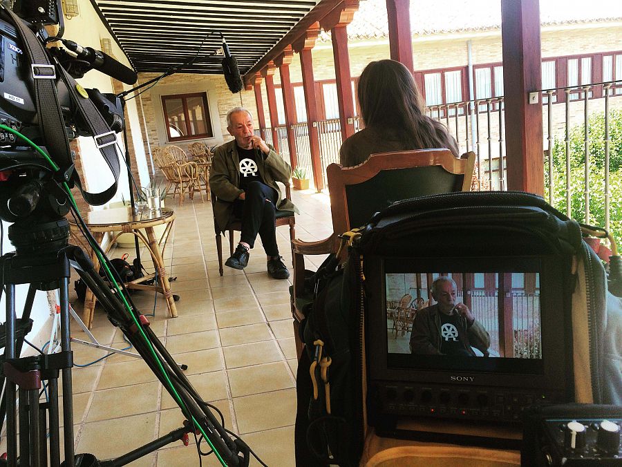 José Luis Gómez, durante la grabación de una de las entrevistas realizadas para el documental 