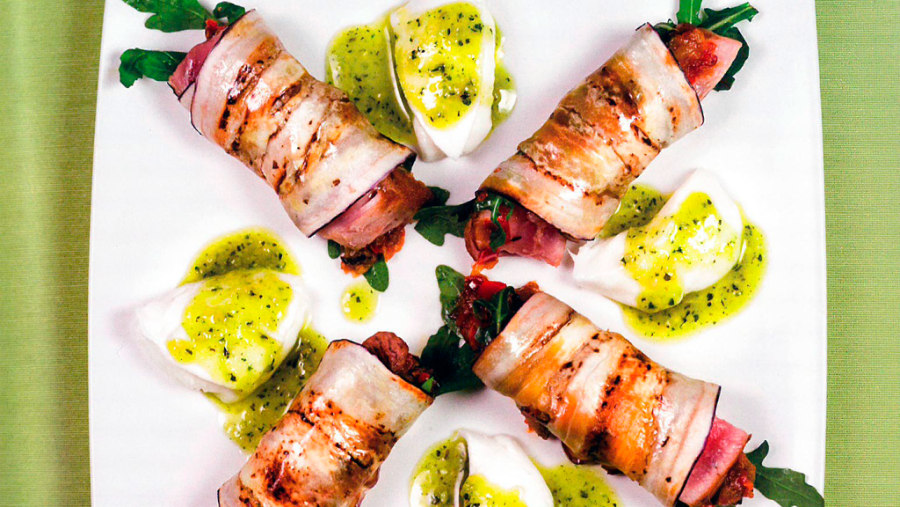 Receta de canelones de berenjena rellenos de ventresca