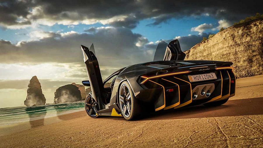 Un Lamborghini de 'Forza Horizon 3'.