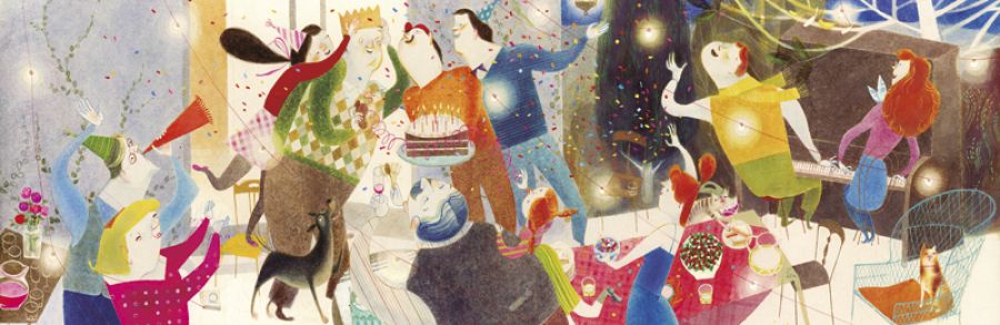 Ilustración de 'La familia de la vajilla impar'