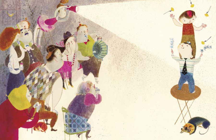 Ilustración de 'La familia de la vajilla impar'