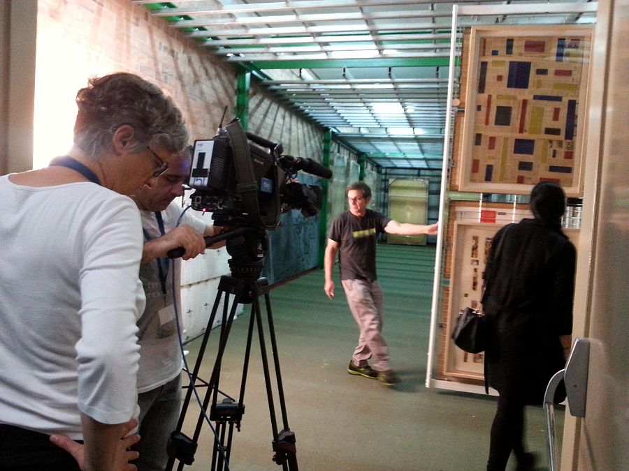 Una escena del rodaje en el IVAM de Valencia