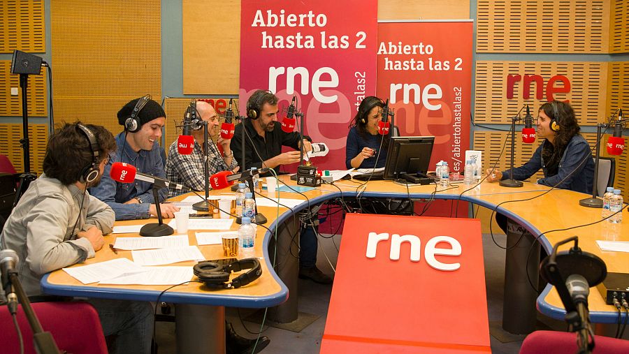 Pepe Viyuela, Antílopez, Miguel Ángel Hoyos y Paloma Arranz, en la entrevista a Rulo