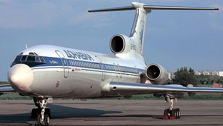 Foto de archivo de un avión Tupolev-154 (TU-154), del mismo tipo que el que se ha estrellado en el Mar Negro con 91 personas a bordo