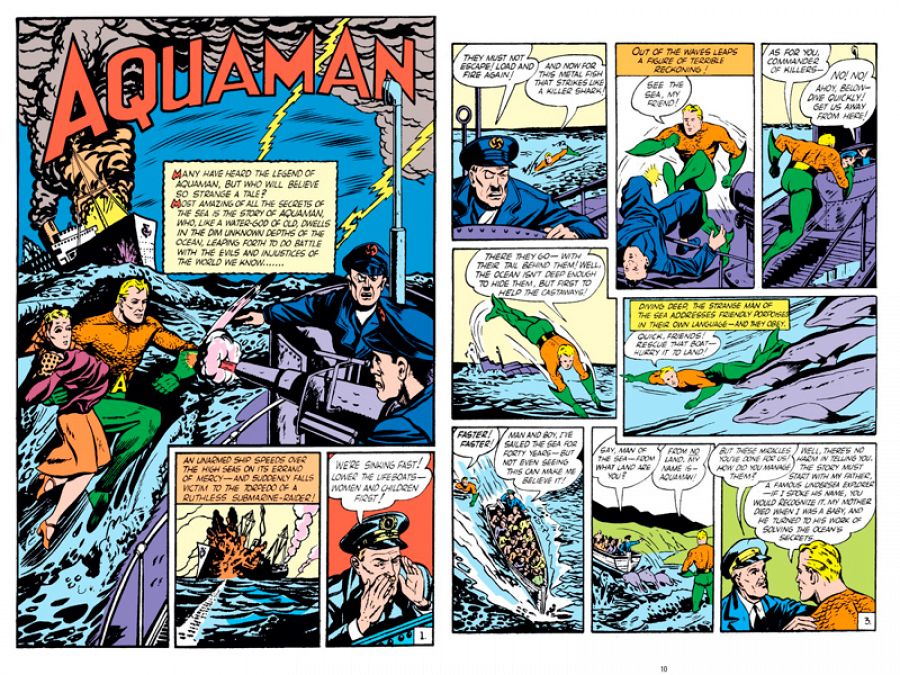 Páginas de 'More Fun Comics, #73', primera aparición de Aquaman