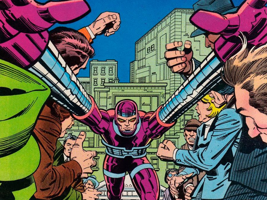 Fragmento de una portada del 'Hombre Máquina' de Kirby