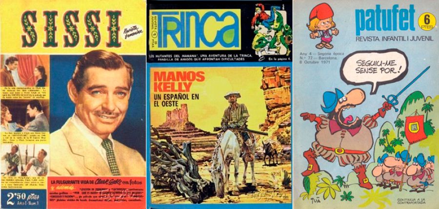 Portadas de 'Sissi', 'Trinca' y 'Patufet'