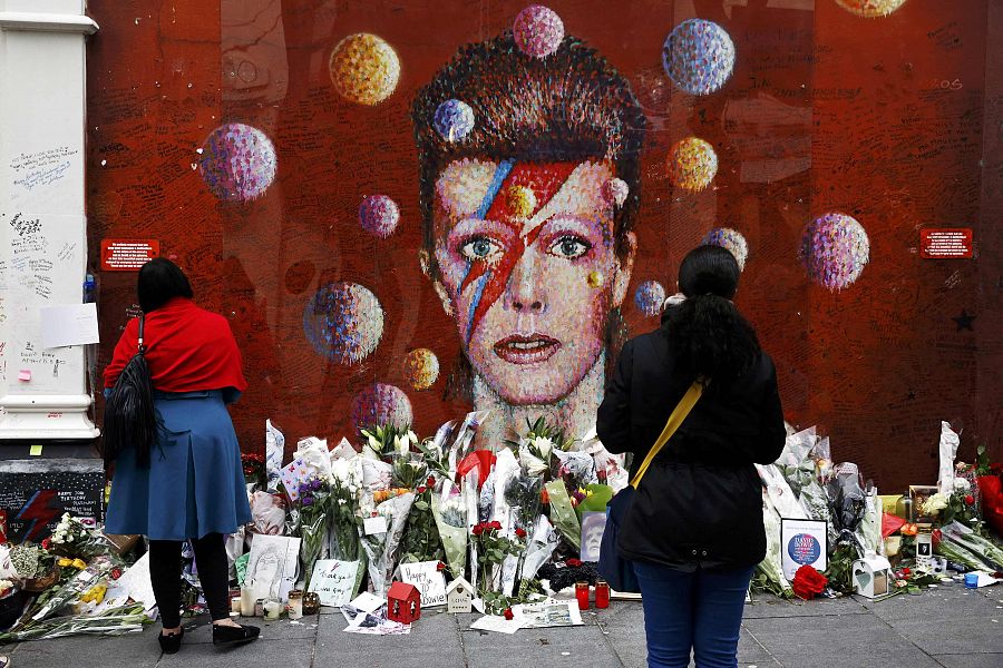 Mural de David Bowie en Brixton, Londres, Gran Bretaña